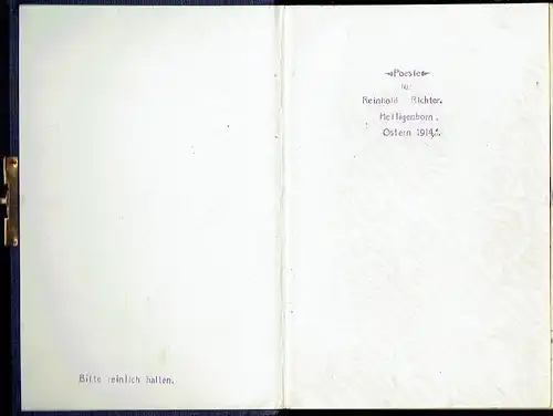 Poesiealbum 1914 aus Heiligenborn. 