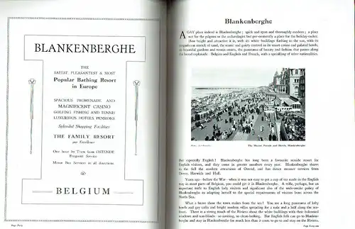 H. Beresford Stevens: On the Belgian Coast with Bruges and Ypres
 Under the Distinguished Patronage of the Burgomasters, Councils and General Purposes Committees of the Belgian Coast Resorts. 