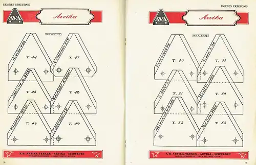 Prospekt für Messerklingen für Erntemaschinen. 