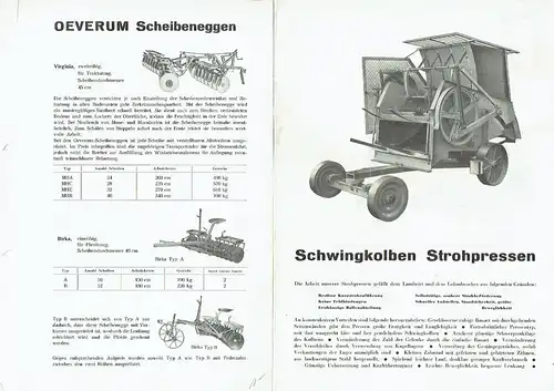 Matra-Ordner mit 8 Prospekten für Landmaschinen. 