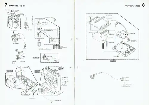 Bestandteile-Liste für Modelle 1473 und 1473 CD. 