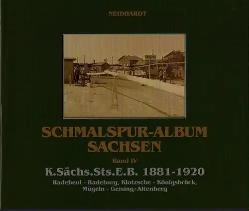 Ingo Neidhardt: Band 4: Radebeul - Radeburg, Klotzsche - Königsbrück, Mügeln - Geising-Altenberg
 Schmalspur-Album Sachsen K. Sächs. Sts. E.B. 1881-1920. 