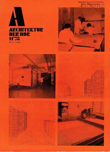 Architektur der DDR
 Zeitschrift, Heft 11/78. 