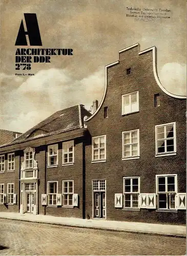 Architektur der DDR
 Zeitschrift, Heft 2/78. 