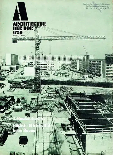 Architektur der DDR
 Zeitschrift, Heft 6/80. 