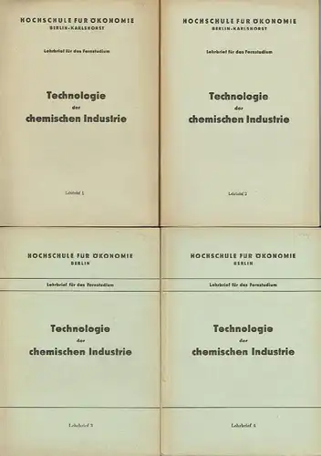 Technologie der chemischen Industrie
 Lehrbrief für das Fernstudium
 4 Hefte. 