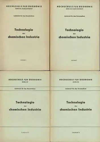 Technologie der chemischen Industrie
 Lehrbrief für das Fernstudium. 