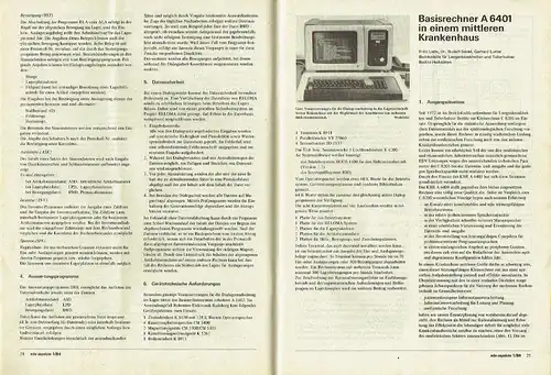 Autorenkollektiv: Erfahrungen mit Basiscomputern
 edv aspekte, Zeitschrift für spezielle Themen der Informationsverarbeitung, Heft 1/1984. 