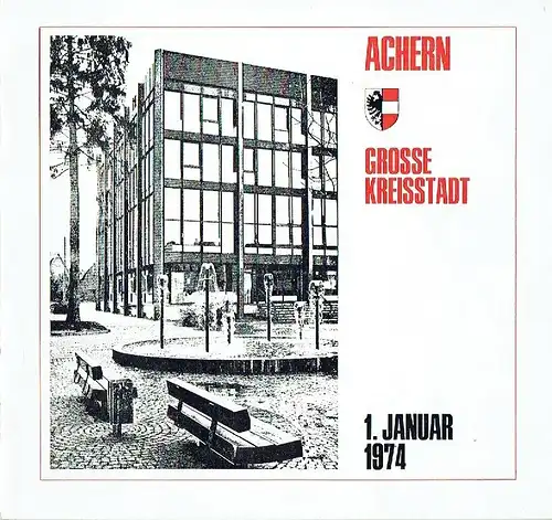 Achern Große Kreisstadt 1. Januar 1974
 Dokumentation, herausgegeben ... anläßlich der Erklärung zur Großen Kreisstadt. 
