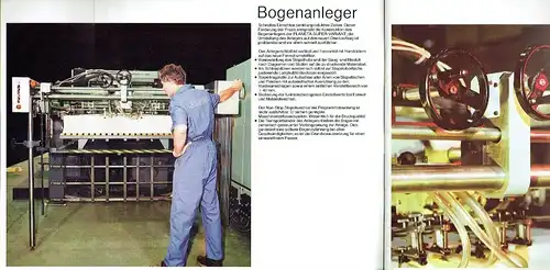 Bogen-Offsetdruckmaschinen aus der Deutschen Demokratischen Republik. 