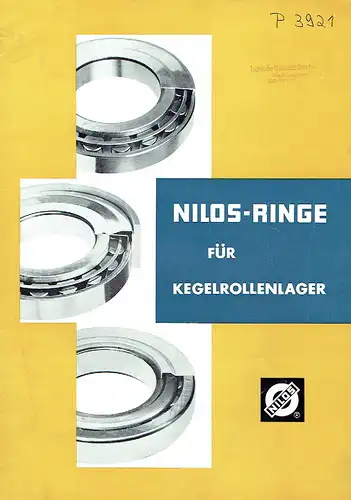 Prospekt Z 119 für Nilos-Ringe für Kegelrollenlager. 