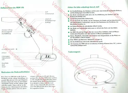 Bedienungsanleitung für den Rasenkantenmäher RKM 170. 