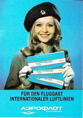 Für den Fluggast internationaler Luftlinien. 