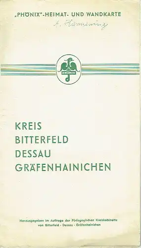 Kreis Bitterfeld, Dessau, Gräfenhainichen
 Phönix-Heimat- und Wandkarte. 