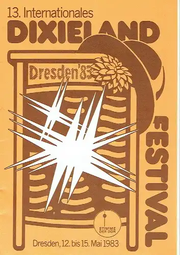 Programmheft
 Dixieland-Festival Dresden 1983. 