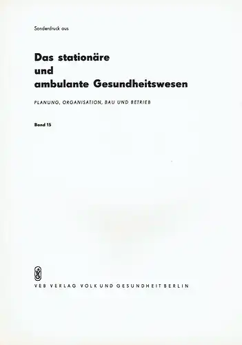 Peter Harmening: Komplexe sozialistische Rationalisierung in den Laboratorien des Kreisgesundheitswesens
 Sonderdruck aus "Das stationäre und ambulante Gesundheitswesen", Band 15. 