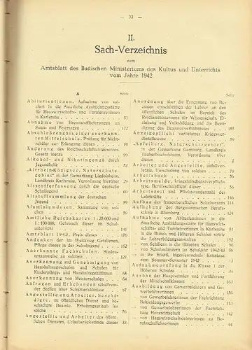Amtsblatt des Badischen Ministeriums des Kultus und Unterrichts
 80. Jahrgang, Nr. 1 bis 17, komplett, gebunden. 