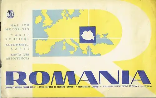 Map for Motortorists / Automobilkarte / Carte Routiere / Karta dlya Avtoturista
 Romania. 