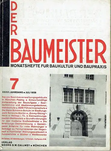 Der Baumeister
 Monatshefte für Baukultur und Baupraxis. 