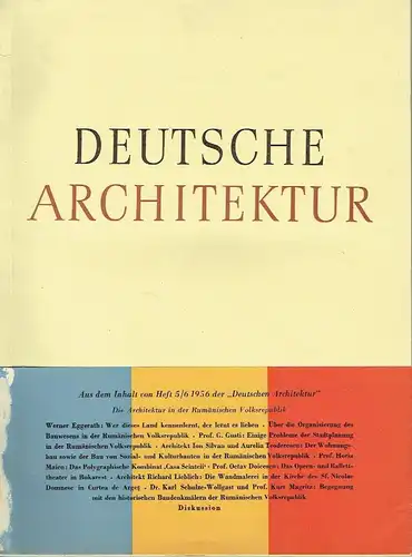 Deutsche Architektur
 Zeitschrift, 5. Jahrgang, Heft 5/6 (Doppelheft). 