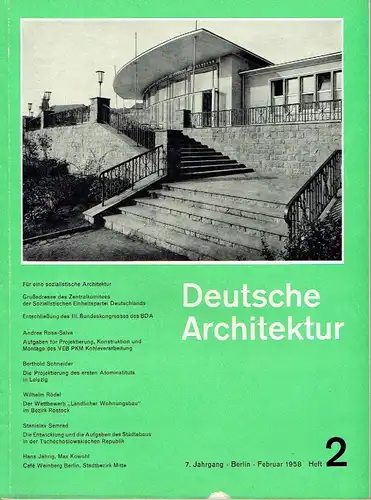 Deutsche Architektur
 Zeitschrift, 7. Jahrgang, Heft 2. 