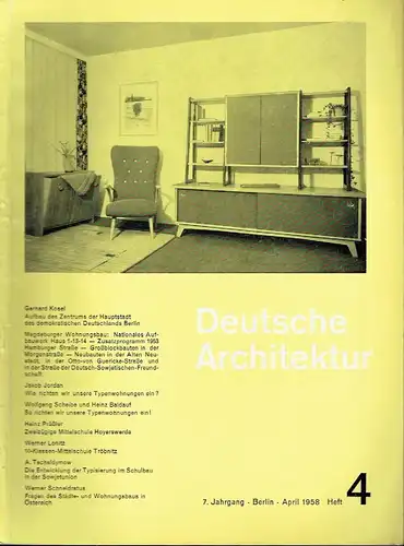 Deutsche Architektur
 Zeitschrift, 7. Jahrgang, Heft 4. 