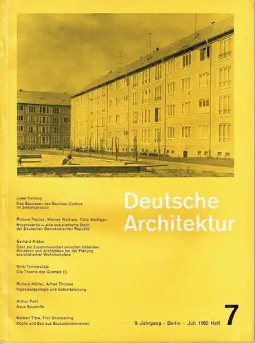 Deutsche Architektur
 Zeitschrift, 9. Jahrgang, Heft 7. 