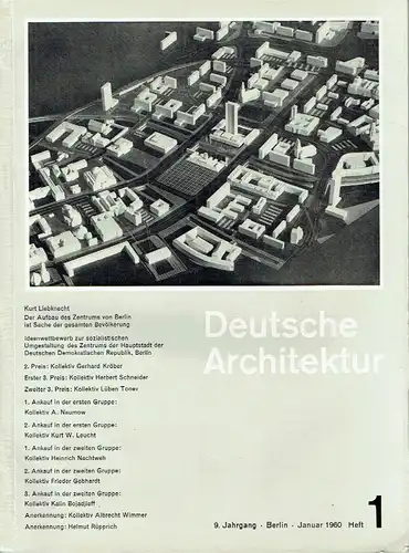 Deutsche Architektur
 Zeitschrift, 9. Jahrgang, Heft 1. 