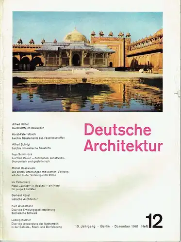 Deutsche Architektur
 Zeitschrift, 10. Jahrgang, Heft 12. 