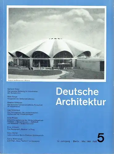 Deutsche Architektur
 Zeitschrift, 10. Jahrgang, Heft 5. 