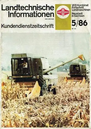 Landtechnische Informationen
 Kundendienstzeitschrift
 25. Jahrgang, Heft 5. 