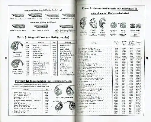 Katalog Nr. 351 über Nähmaschinen-Ersatzteile, Nadeln, Apparate, Zubehör, Maschinen, Hilfsmaschinen usw. 