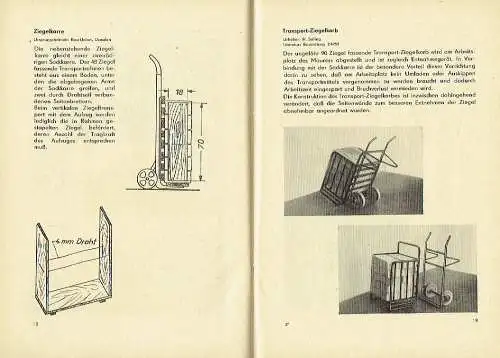 Rationelle Werkzeuge und Geräte für Transportarbeiten. 