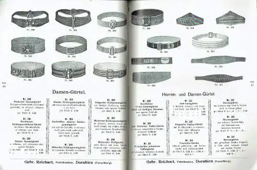 Illustrierter Waren-Katalog der Firma Gebr. Reichart, Fabrikanten, Dornbirn (Vorarlberg). 