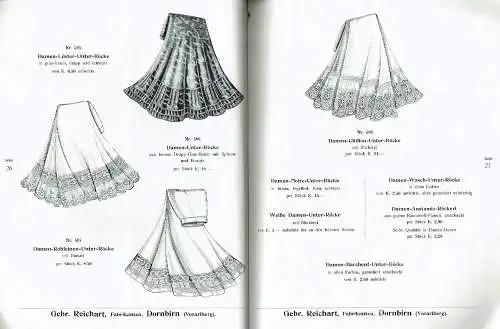 Illustrierter Waren-Katalog der Firma Gebr. Reichart, Fabrikanten, Dornbirn (Vorarlberg). 