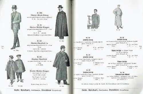 Illustrierter Waren-Katalog der Firma Gebr. Reichart, Fabrikanten, Dornbirn (Vorarlberg). 