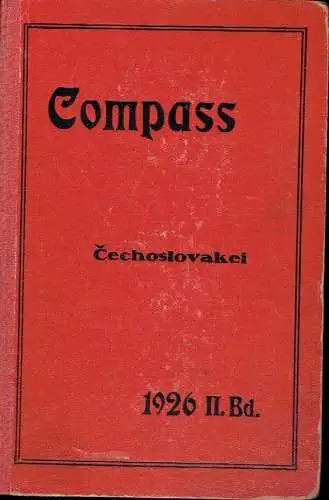 Compass - Finanzielles Jahrbuch 1926
 59. Jahrgang, Band 2 Čechoslovakei. 