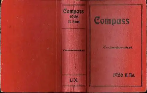 Compass - Finanzielles Jahrbuch 1926
 59. Jahrgang, Band 2 Čechoslovakei. 