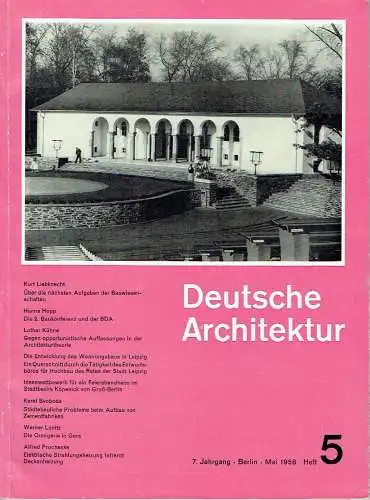 Deutsche Architektur
 Zeitschrift, 7. Jahrgang, Heft 5. 