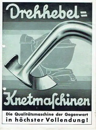 Drehhebel-Knetmaschinen Fixia. 