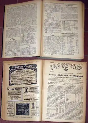 Industrie
 Fachzeitung Kohlen-, Kali- und Erz-Bergbau - Generalanzeiger für Bergbau, Hütten- und Maschinenwesen
 Jahrgang 1905, komplett, gebunden, 2 Bände. 