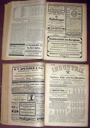 Industrie
 Fachzeitung Kohlen-, Kali- und Erz-Bergbau - Generalanzeiger für Bergbau, Hütten- und Maschinenwesen
 Jahrgang 1905, komplett, gebunden, 2 Bände. 