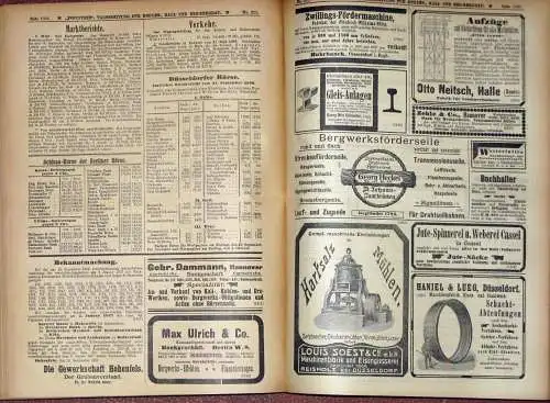 Industrie
 Fachzeitung Kohlen-, Kali- und Erz-Bergbau - Generalanzeiger für Bergbau, Hütten- und Maschinenwesen
 Jahrgang 1906, nur 2. Halbjahr, gebunden. 