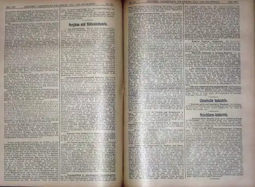 Industrie
 Fachzeitung Kohlen-, Kali- und Erz-Bergbau - Anzeiger für Bergbau, Hütten- und Maschinenwesen
 Jahrgang 1908, nur 2. Halbjahr, gebunden. 