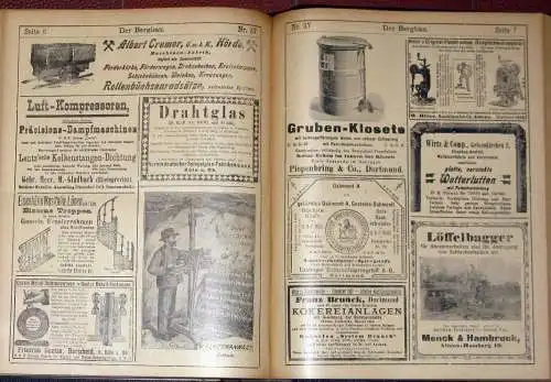 Bergtechnische Wochenschrift, verbunden mit der wöchentlichen Handelsbeilage Kohlen und Kuxe
 Der Bergbau. 