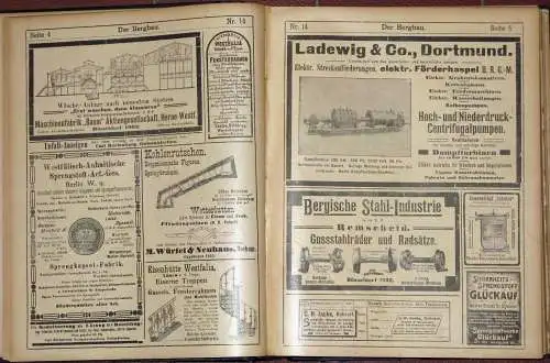 Bergtechnische Wochenschrift, verbunden mit der wöchentlichen Handelsbeilage Kohlen und Kuxe
 Der Bergbau. 