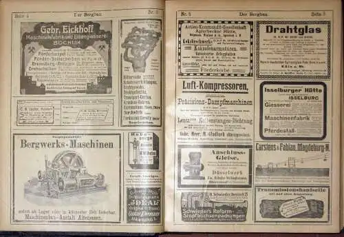 Bergtechnische Wochenschrift, verbunden mit der wöchentlichen Handelsbeilage Kohlen und Kuxe
 Der Bergbau. 