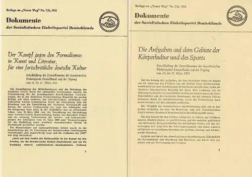 Neuer Weg
 Halbmonatsschrift für aktuelle Fragen der Arbeiterbewegung
 Jahrgang 1951, Heft 7/8 (Doppelheft). 