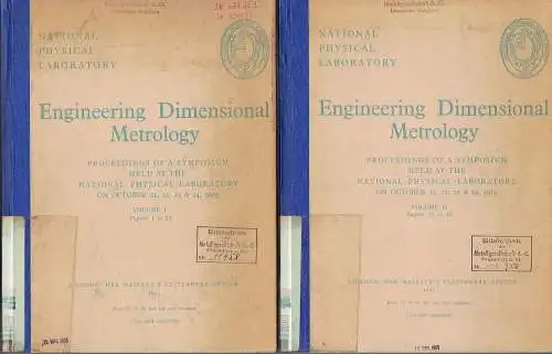 Engineering Dimensional Metrology
 Proceedings of a Symposium held at the National Physical Laboratory on October ... 1953. 