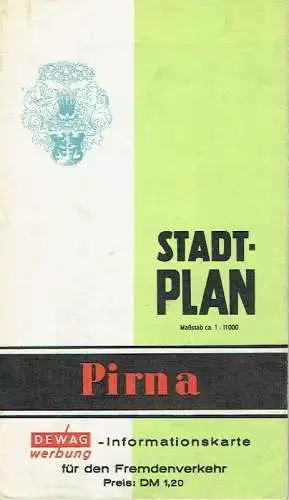 Informationskarte für den Fremdenverkehr
 Stadtplan Pirna. 